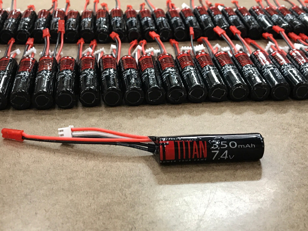 The all new Titan HPA V2 7.4v 350mAh JST for Airsoft HPA systems Titan Batteries Europe