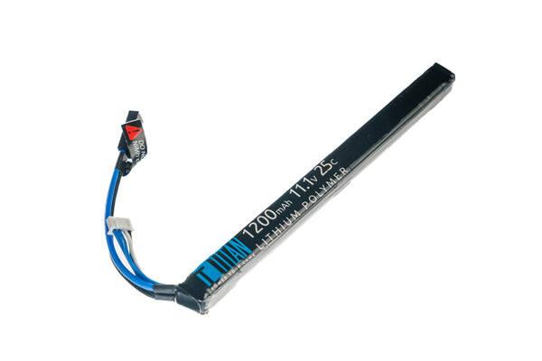 Titan LiPo 1200mAh 11.1v 25C AK Style Stick Tamiya