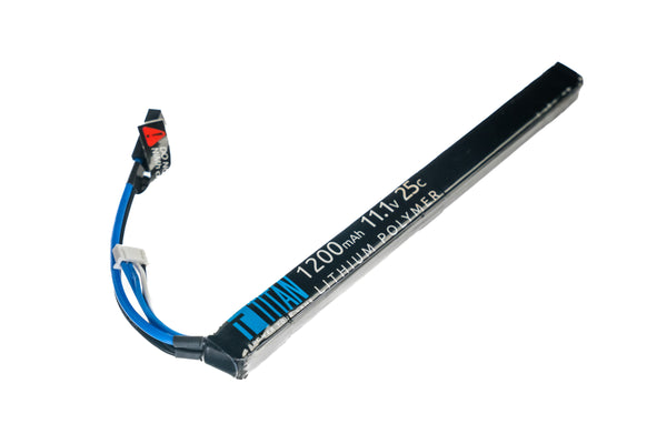 Titan LiPo 1200mAh 11.1v 25C AK Style Stick Tamiya - Distributor