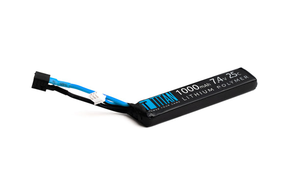 Titan LiPo 1000mAh 7.4v 25C Stick T-Plug (Deans)