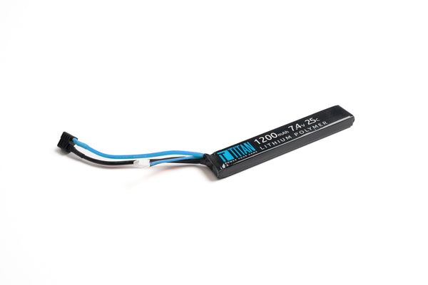 Titan LiPo 1200mAh 7.4v 25C Stick T-Plug (Deans)